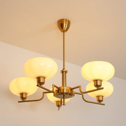 Modern Globe Brass Chandelier