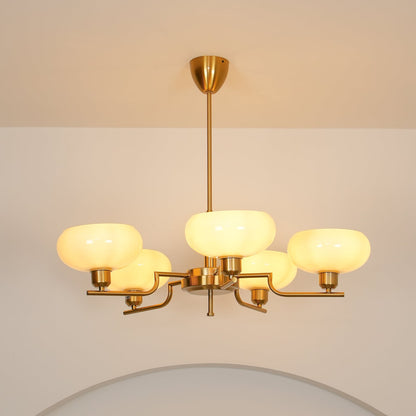 Modern Globe Brass Chandelier