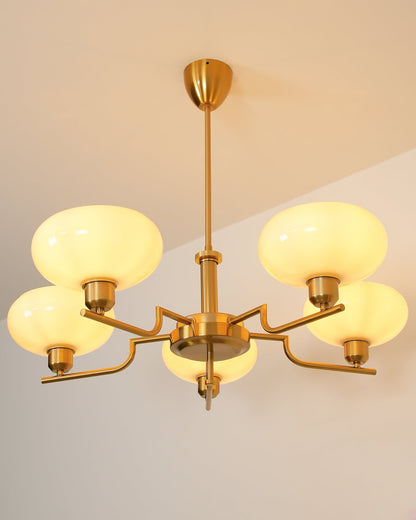 Modern Globe Brass Chandelier