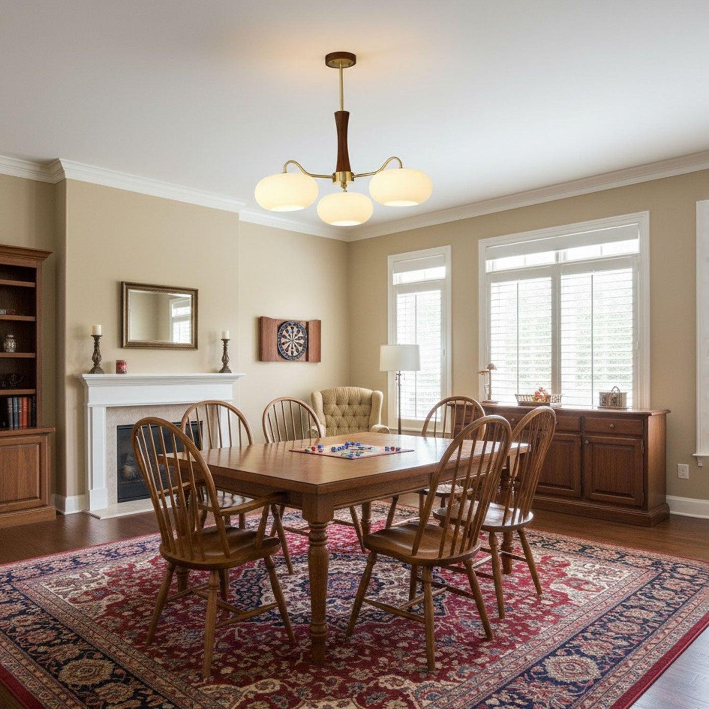 Wooden Brass Chandelier