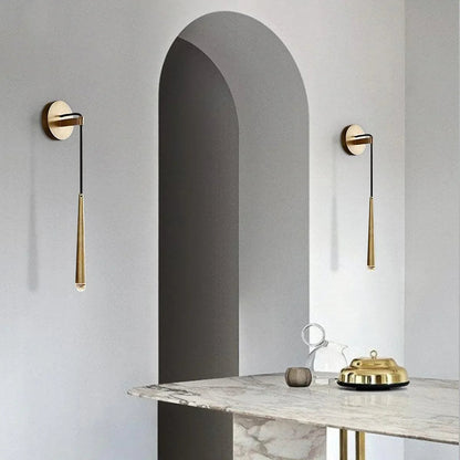 Aquila Brass Tube Wall Lamp
