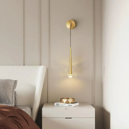 Aquila Brass Tube Wall Lamp