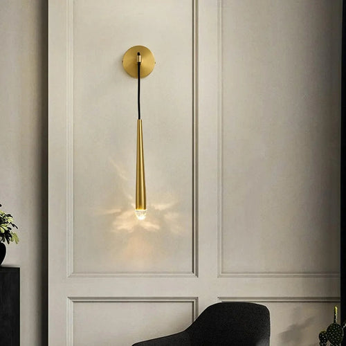 Aquila Brass Tube Wall Lamp