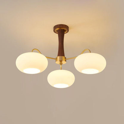 Walnut Globe Ceiling Light