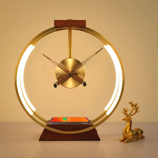 Wireless Charging LED Clock Lamp