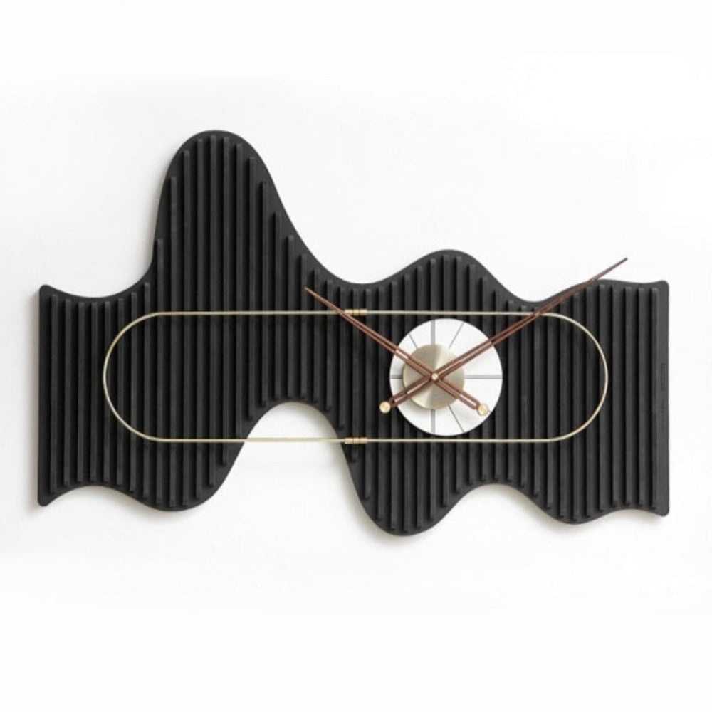 Wavy Wooden Wall Clock