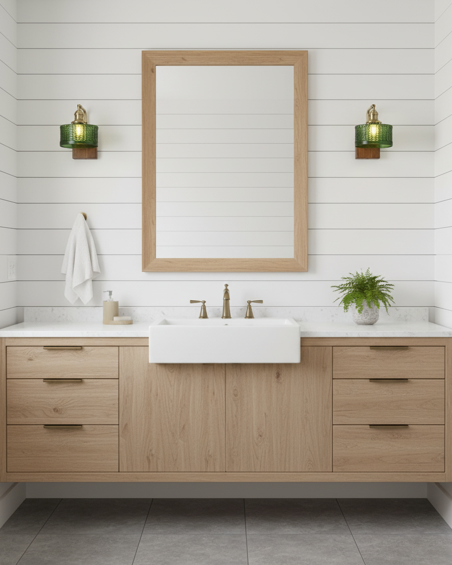 Vintage Textured Glass Wall Lamp