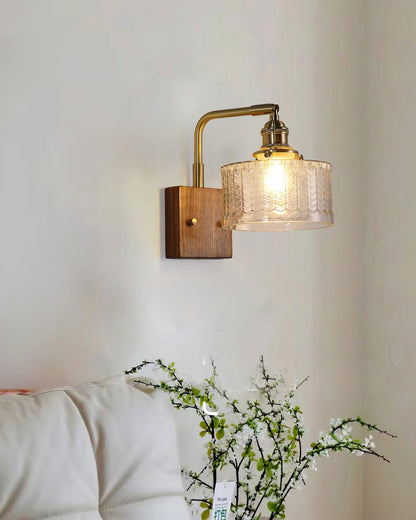 Vintage Textured Glass Wall Lamp