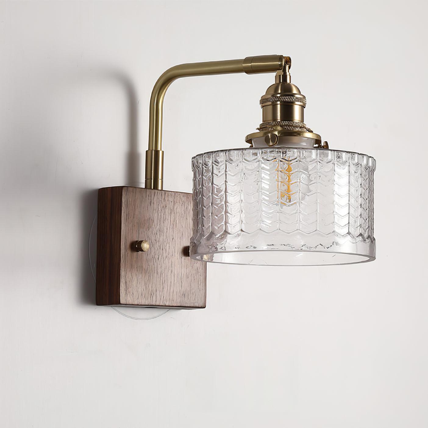 Vintage Textured Glass Wall Lamp