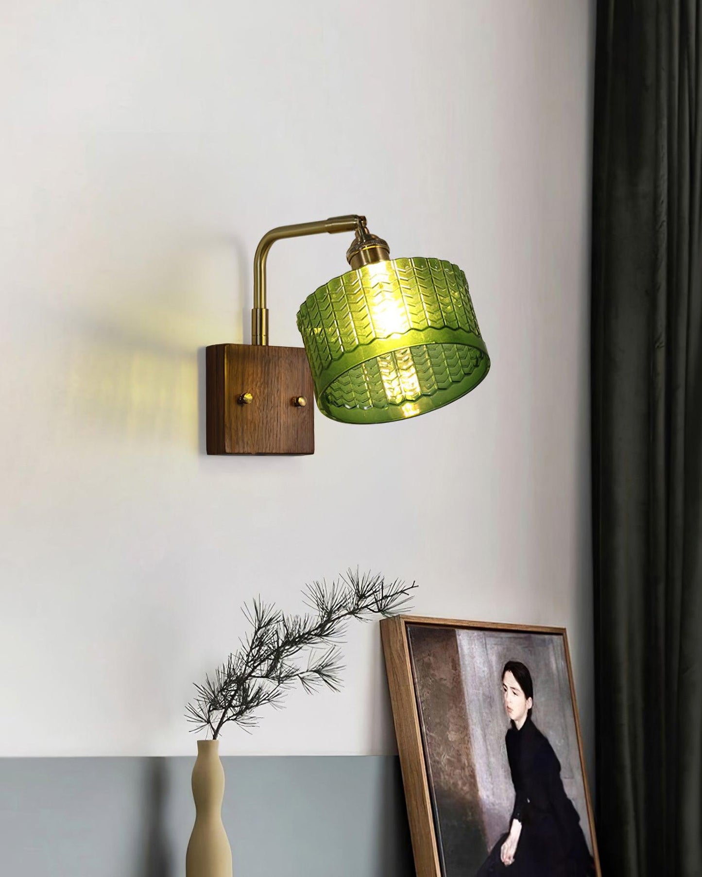 Vintage Textured Glass Wall Lamp