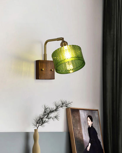 Vintage Textured Glass Wall Lamp