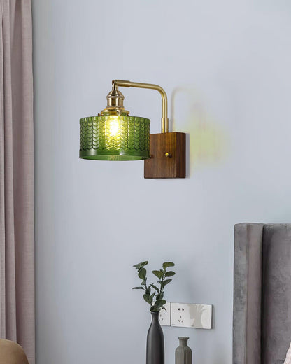 Vintage Textured Glass Wall Lamp