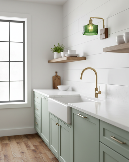 Vintage Textured Glass Wall Lamp