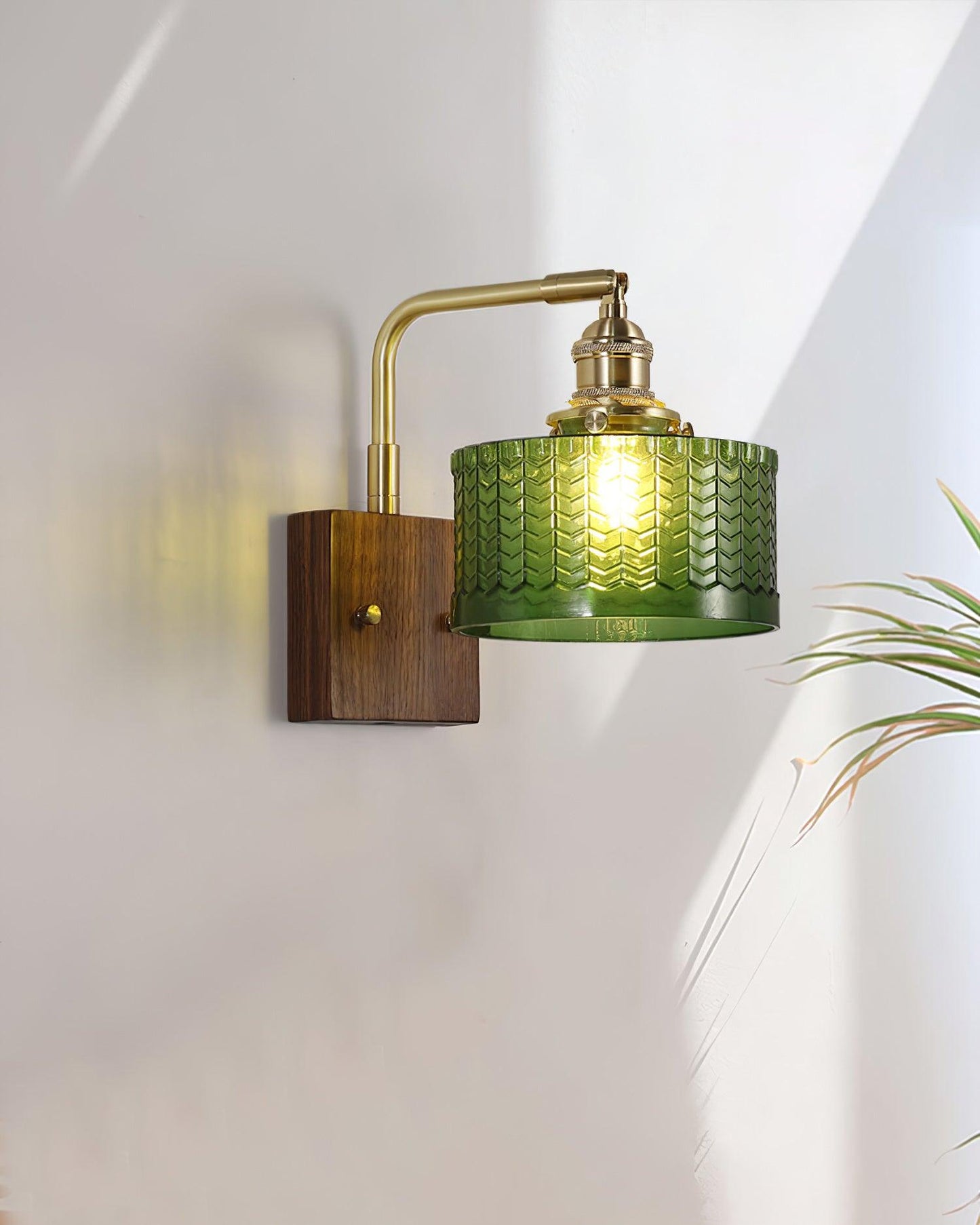 Vintage Textured Glass Wall Lamp