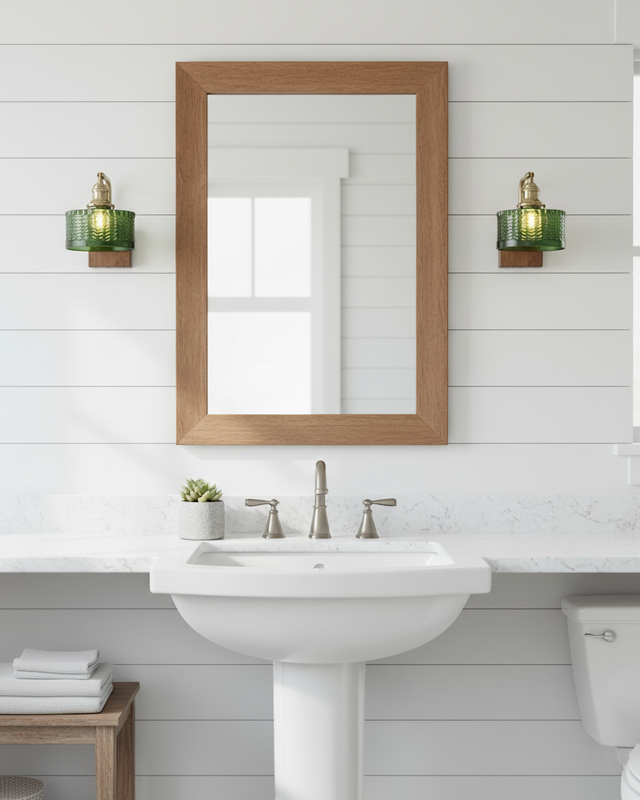 Vintage Textured Glass Wall Lamp