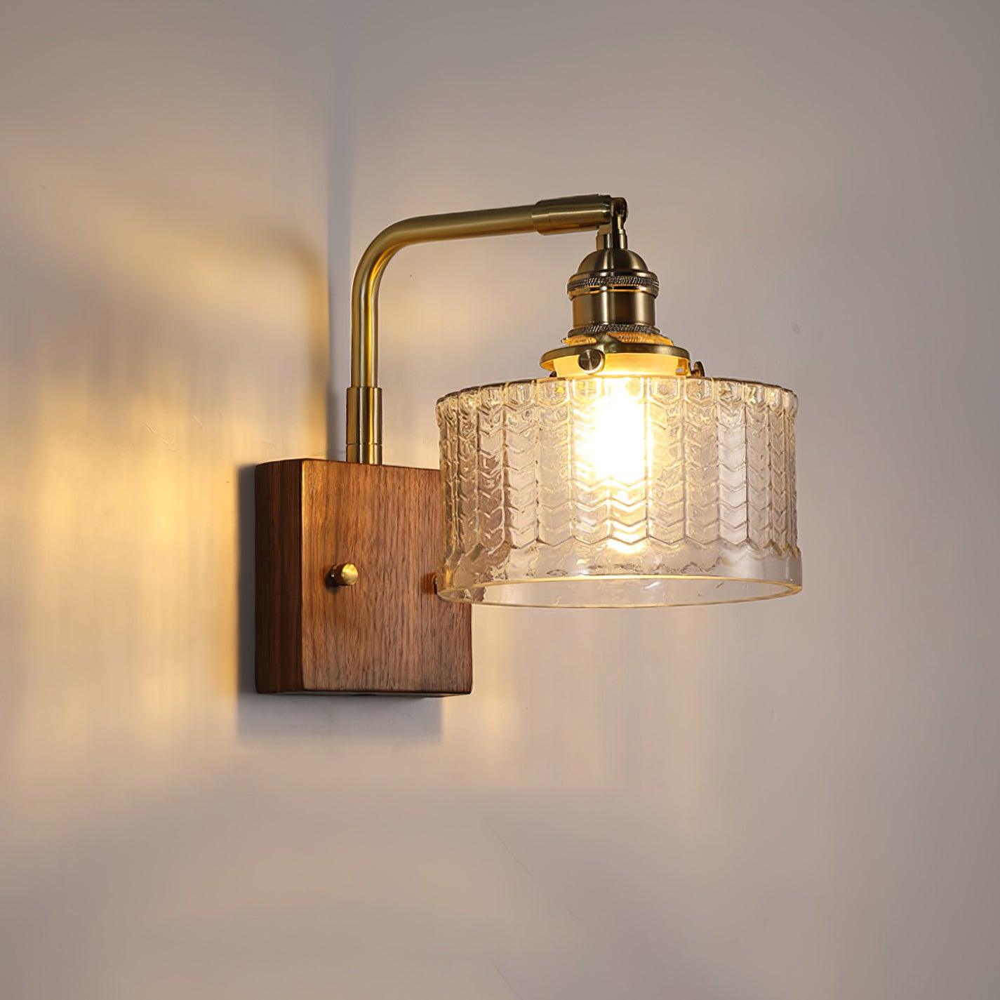 Vintage Textured Glass Wall Lamp