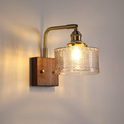 Vintage Textured Glass Wall Lamp