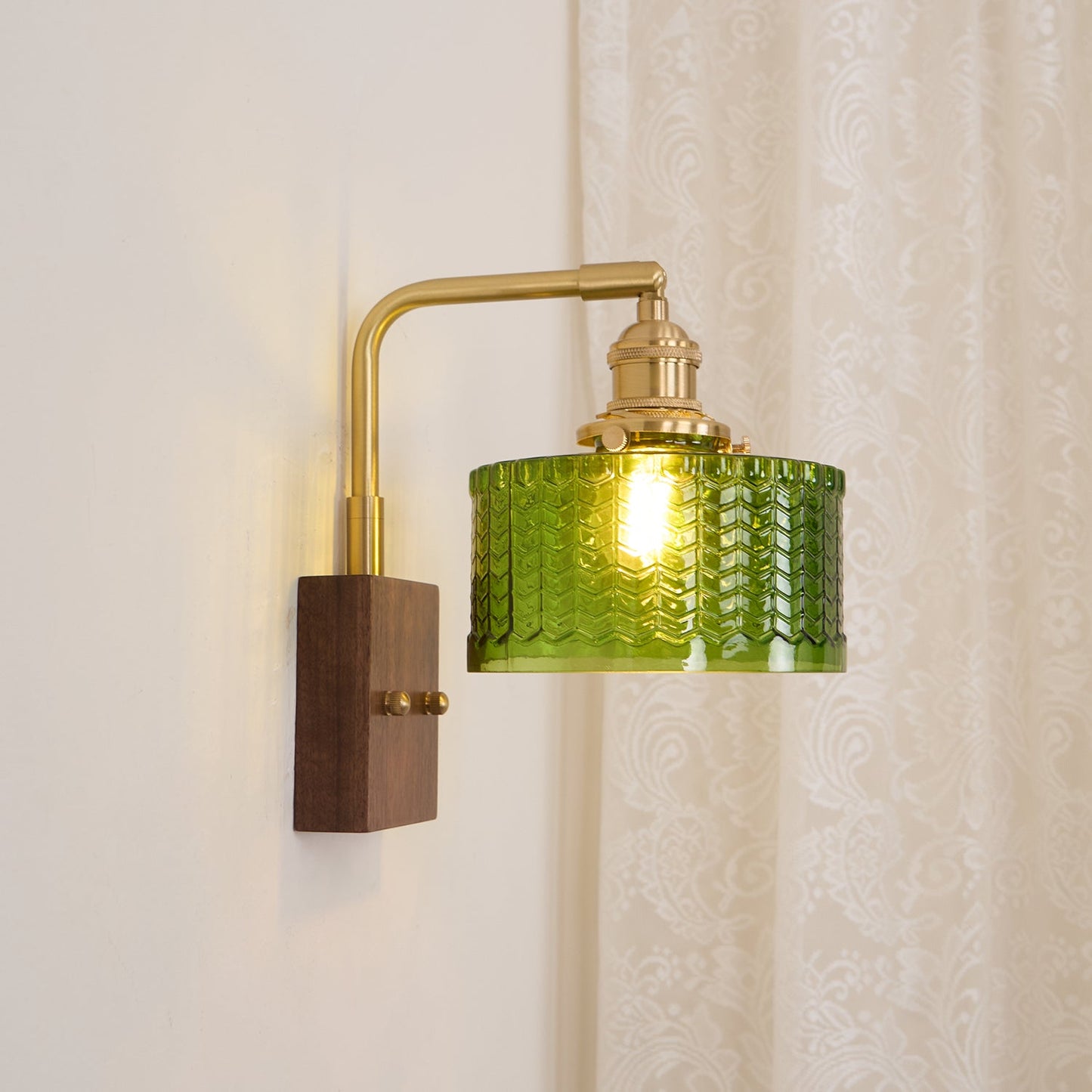 Vintage Textured Glass Wall Lamp