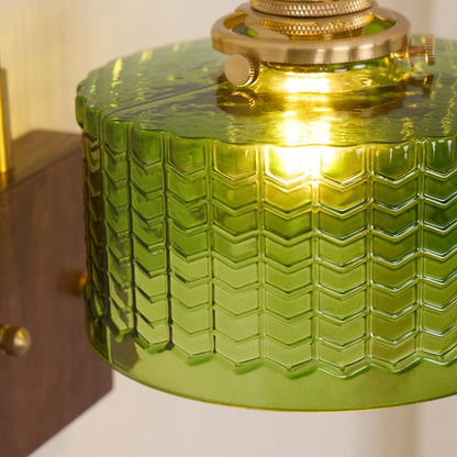Vintage Textured Glass Wall Lamp