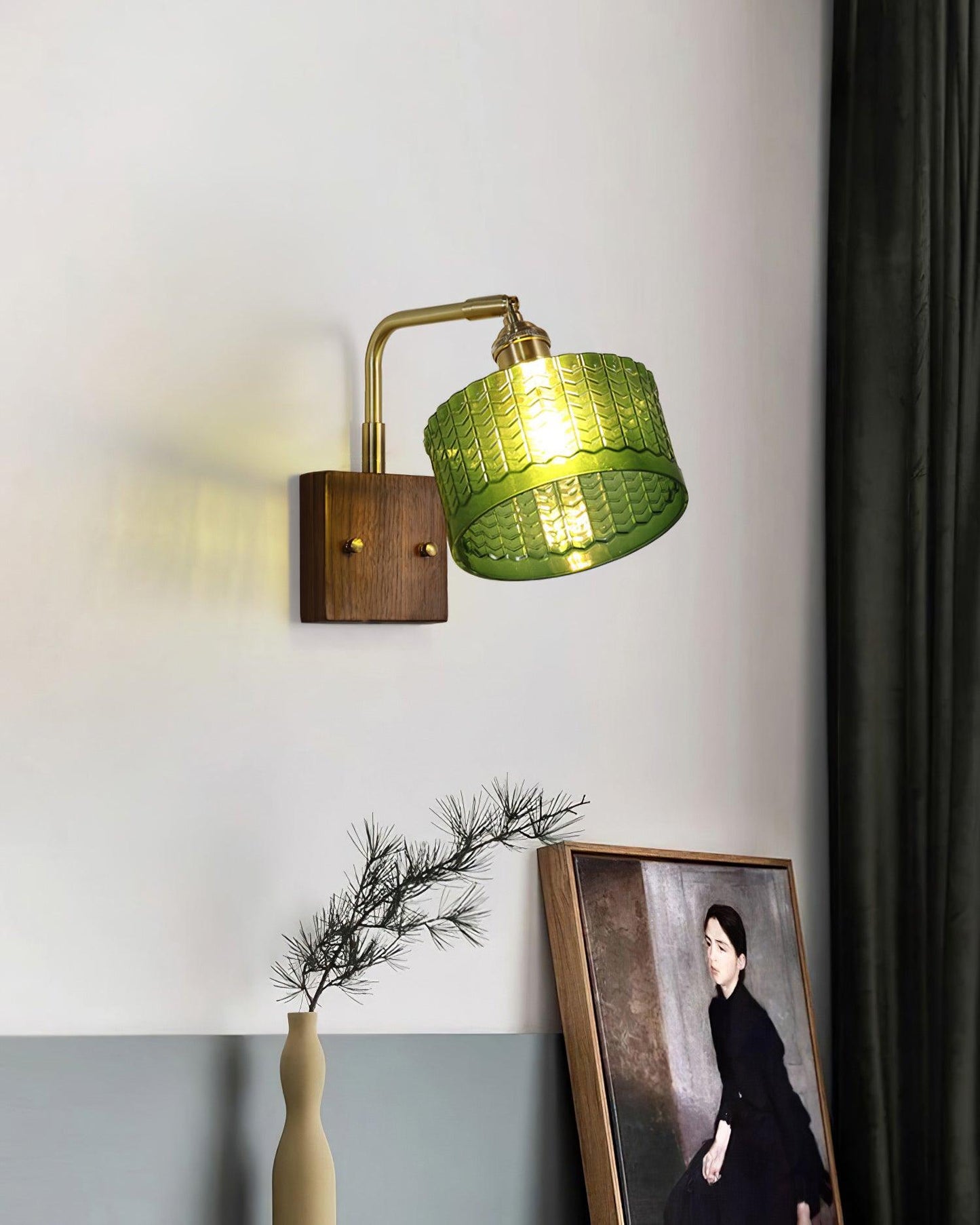 Vintage Textured Glass Wall Lamp