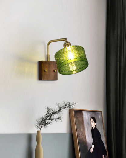 Vintage Textured Glass Wall Lamp