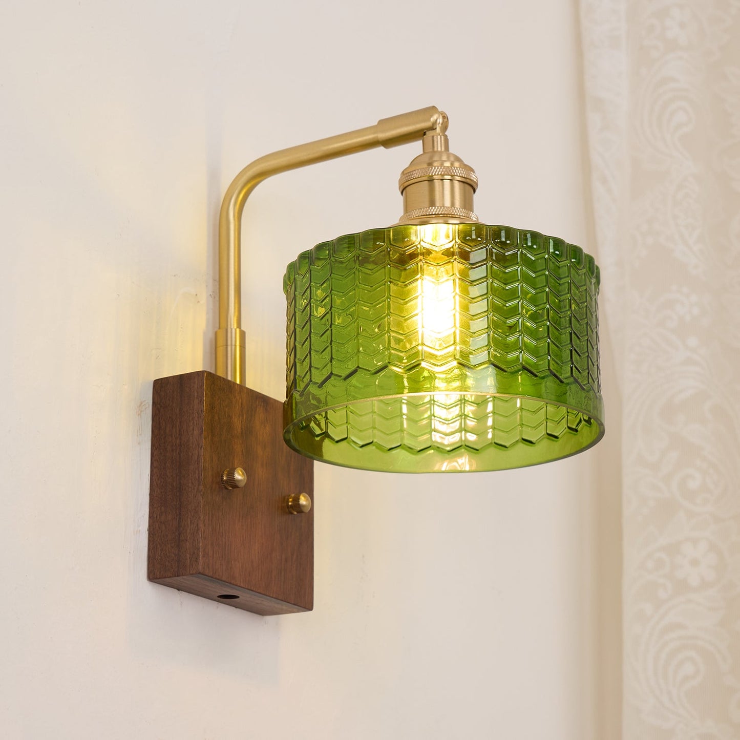 Vintage Textured Glass Wall Lamp