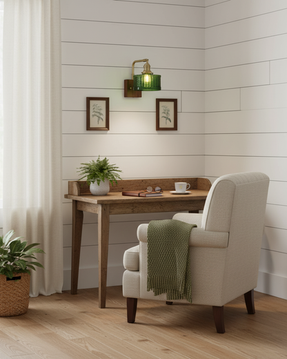 Vintage Textured Glass Wall Lamp