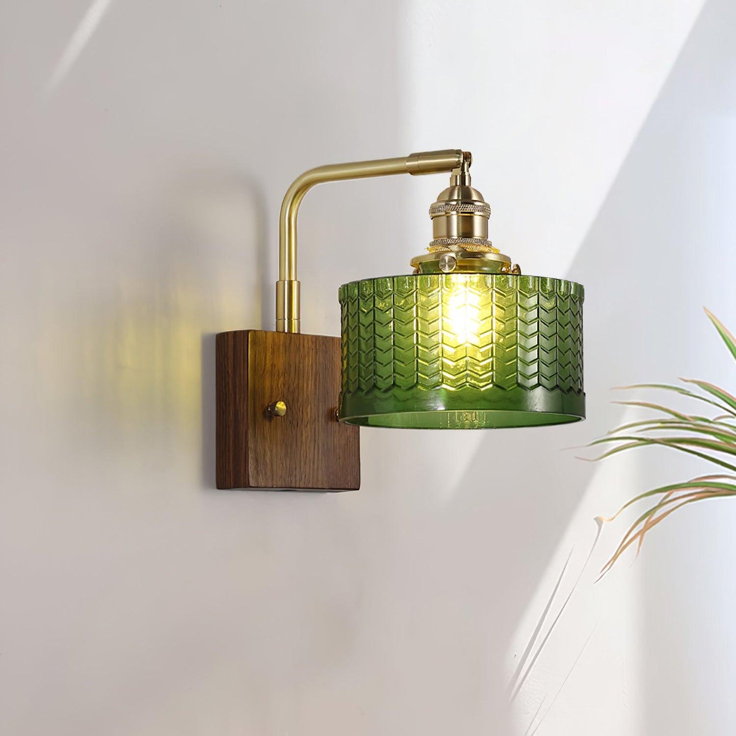 Vintage Textured Glass Wall Lamp