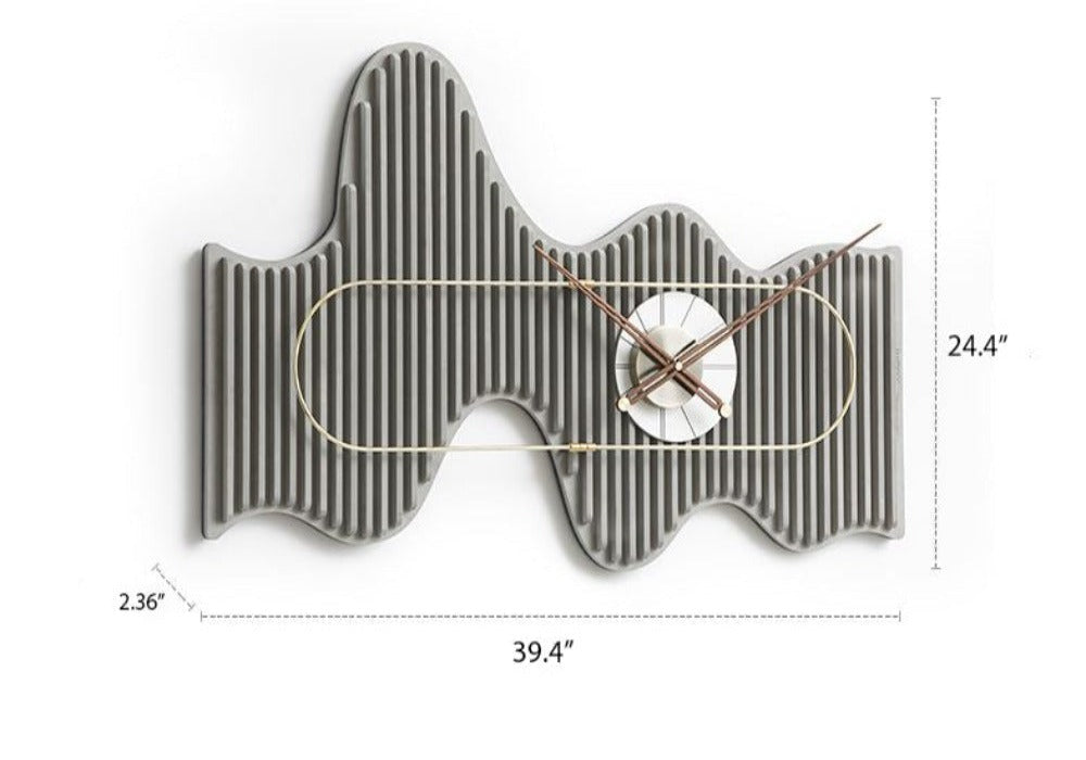 Wavy Wooden Wall Clock