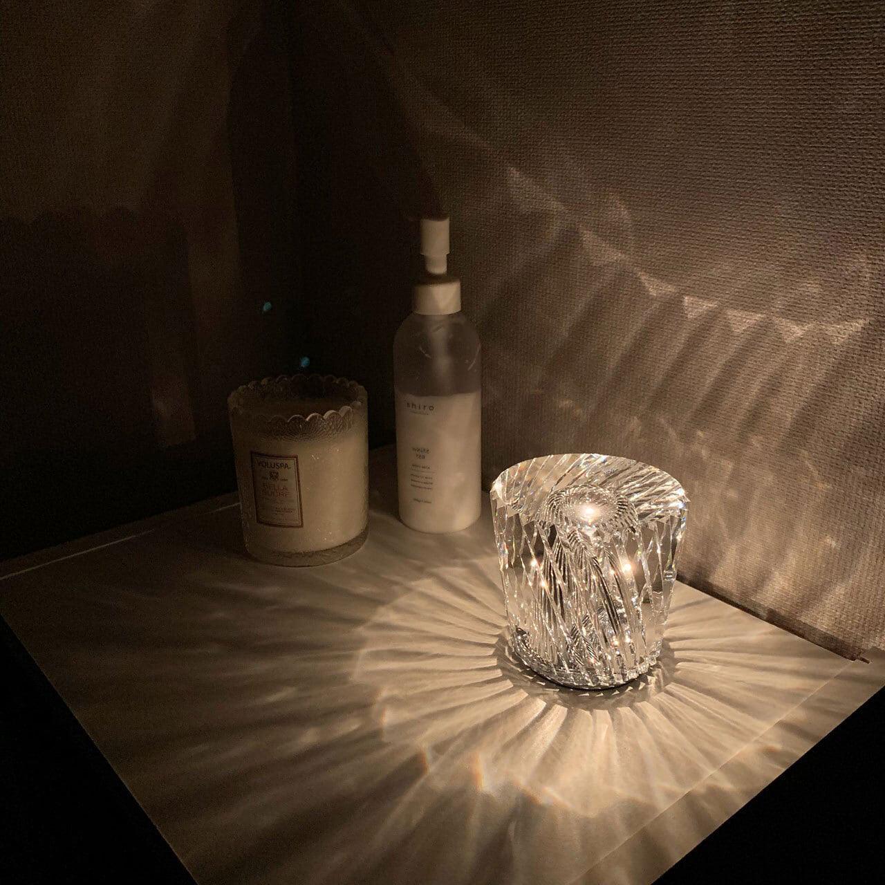 Crystal Diamond Table Lamp (Built-in Battery)