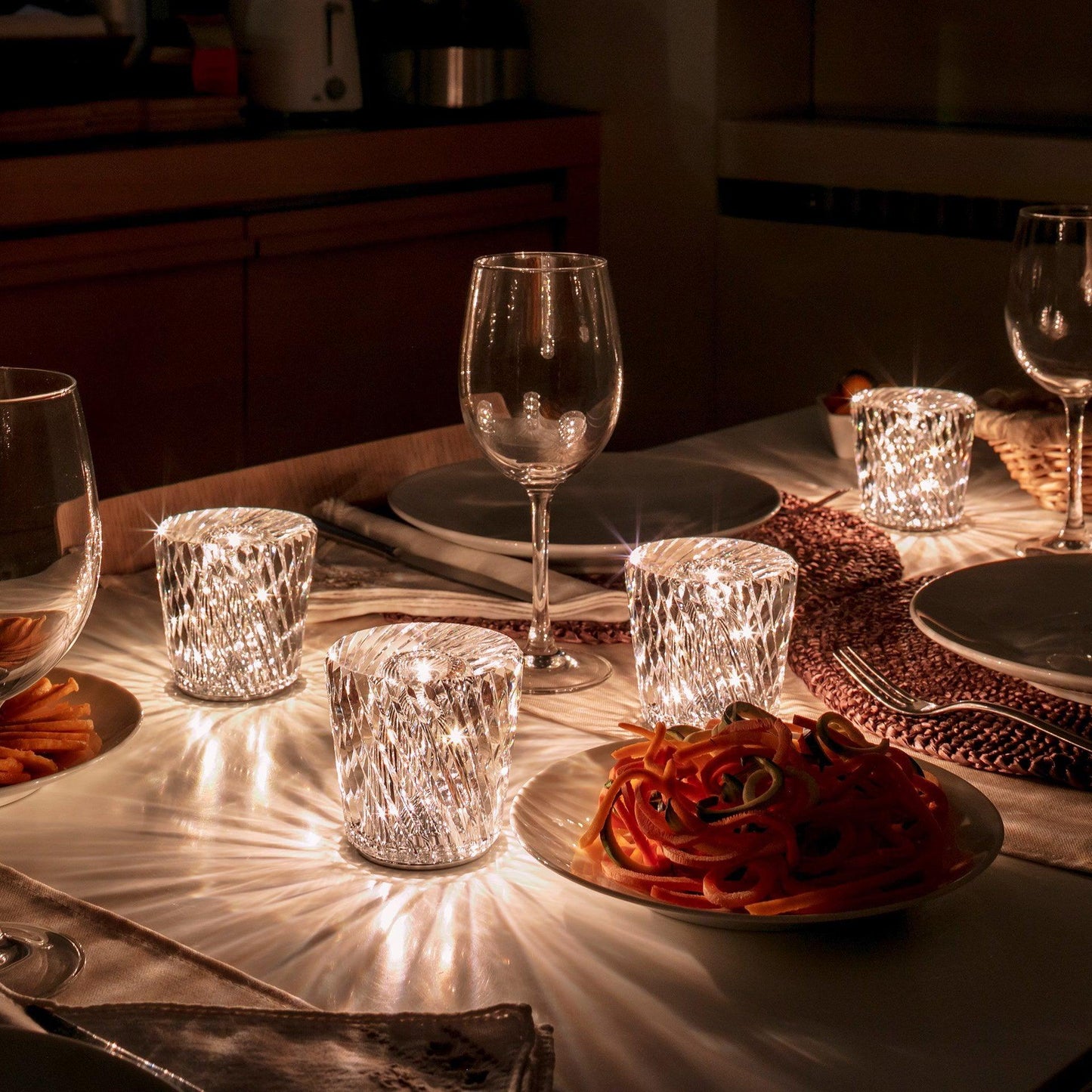 Crystal Diamond Table Lamp (Built-in Battery)