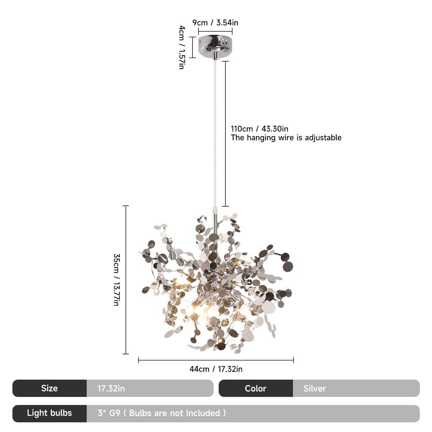 Flora Metallic Chandelier