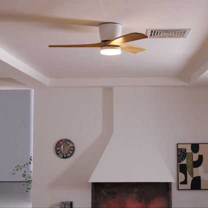 Modern Wooden LED Ceiling Fan Light