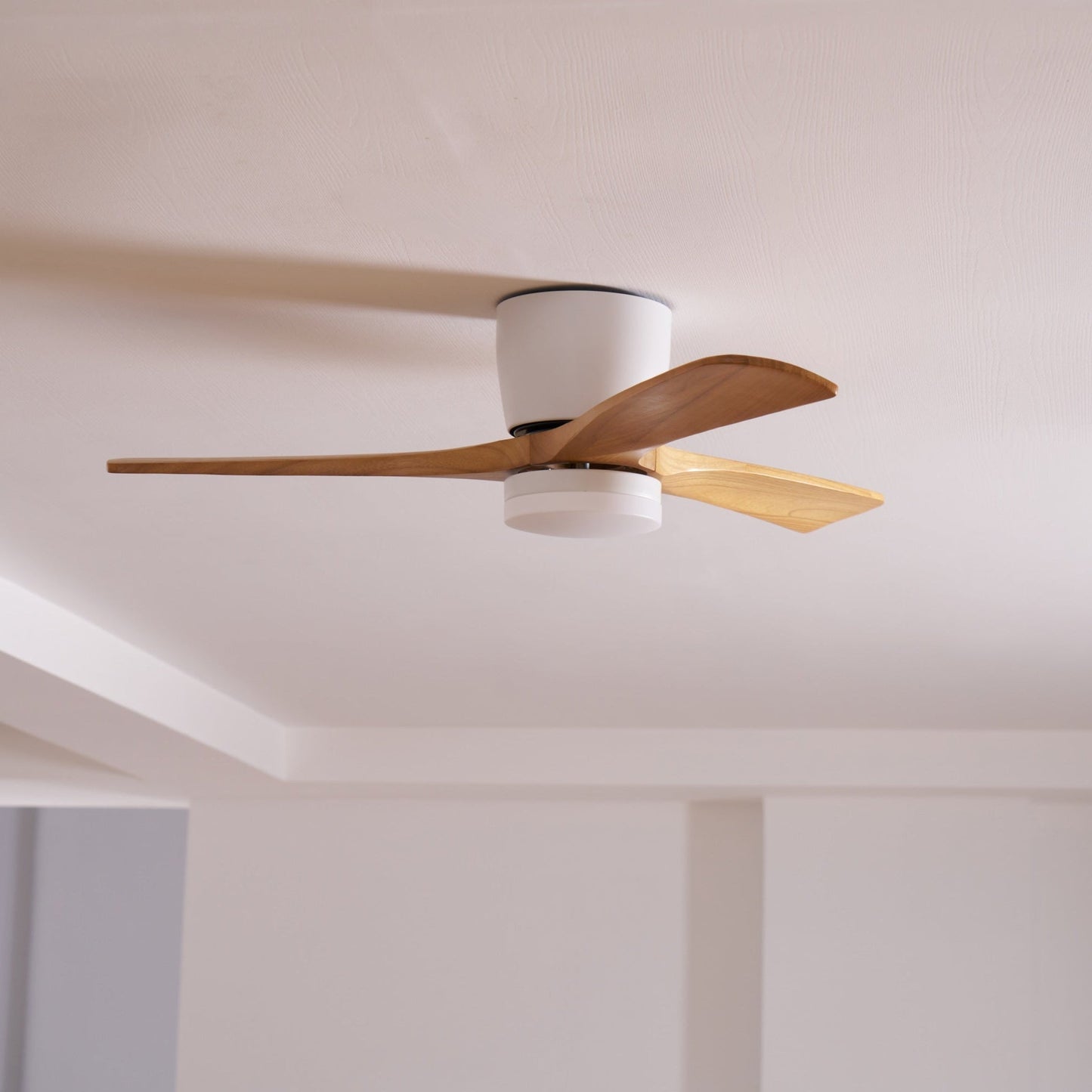 Modern Wooden LED Ceiling Fan Light