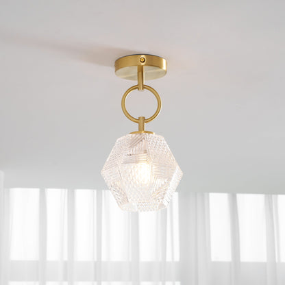 Art Deco Diamond Glass Ceiling Light