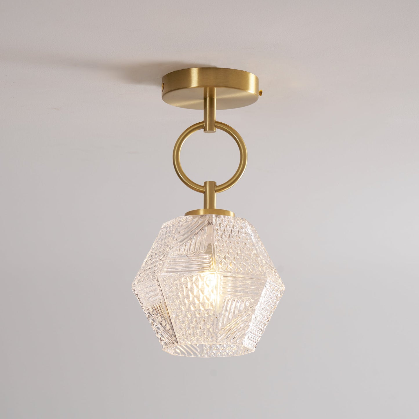 Art Deco Diamond Glass Ceiling Light