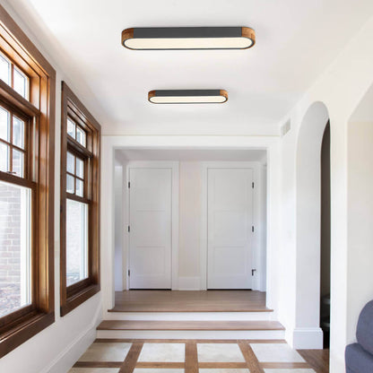 Minimalist Oval LED Flush Mount Light