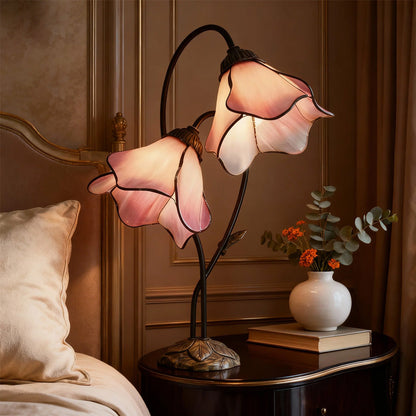 Floriva Lotus Twin Flower Table Lamp