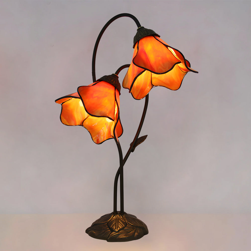 Floriva Lotus Twin Flower Table Lamp
