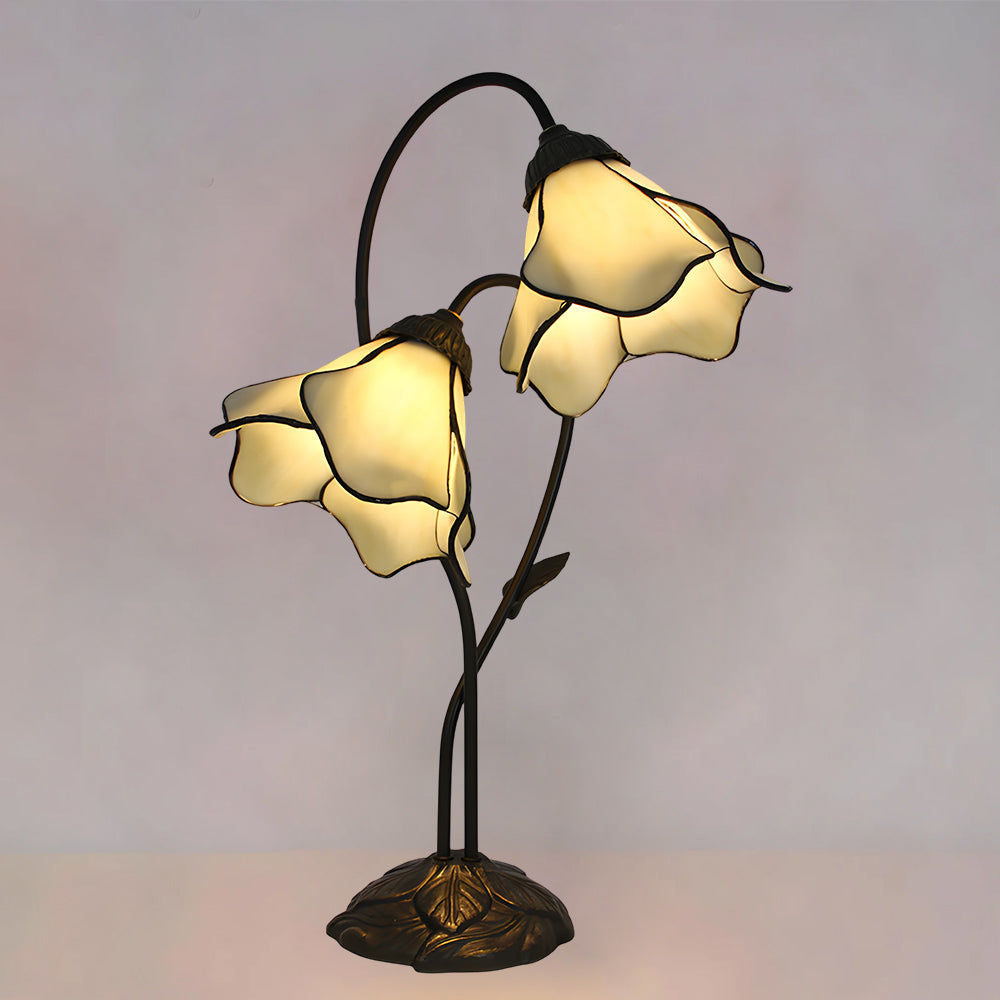 Floriva Lotus Twin Flower Table Lamp