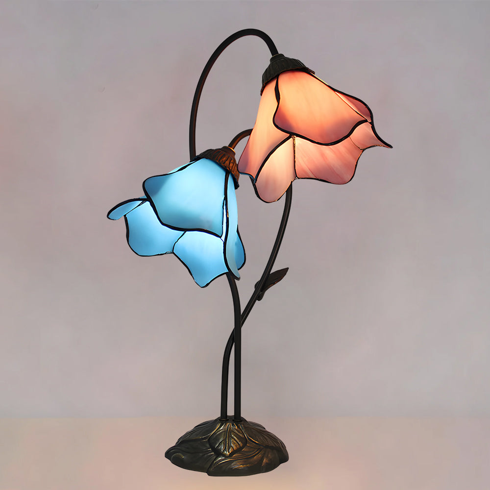 Floriva Lotus Twin Flower Table Lamp