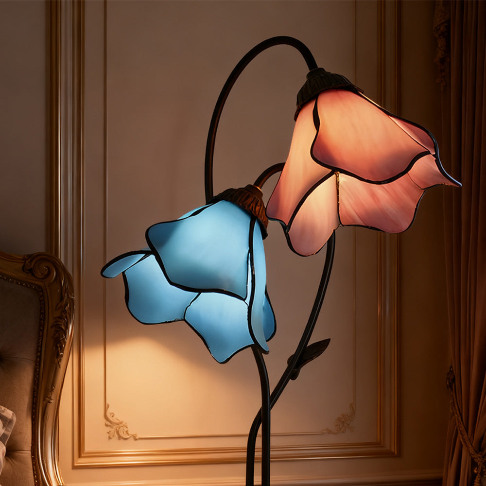 Floriva Lotus Twin Flower Table Lamp