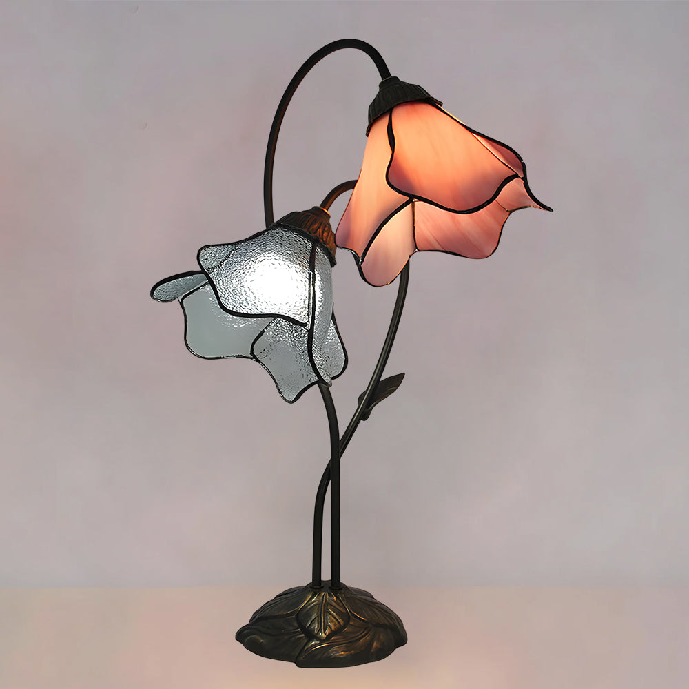 Floriva Lotus Twin Flower Table Lamp