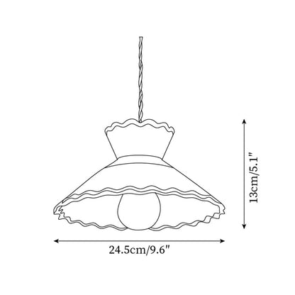 Ceramic Scallop Pendant Light