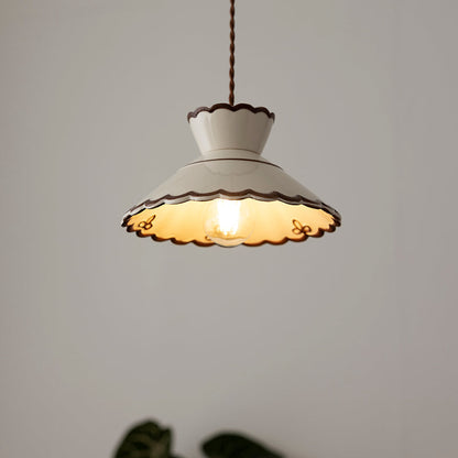 Ceramic Scallop Pendant Light