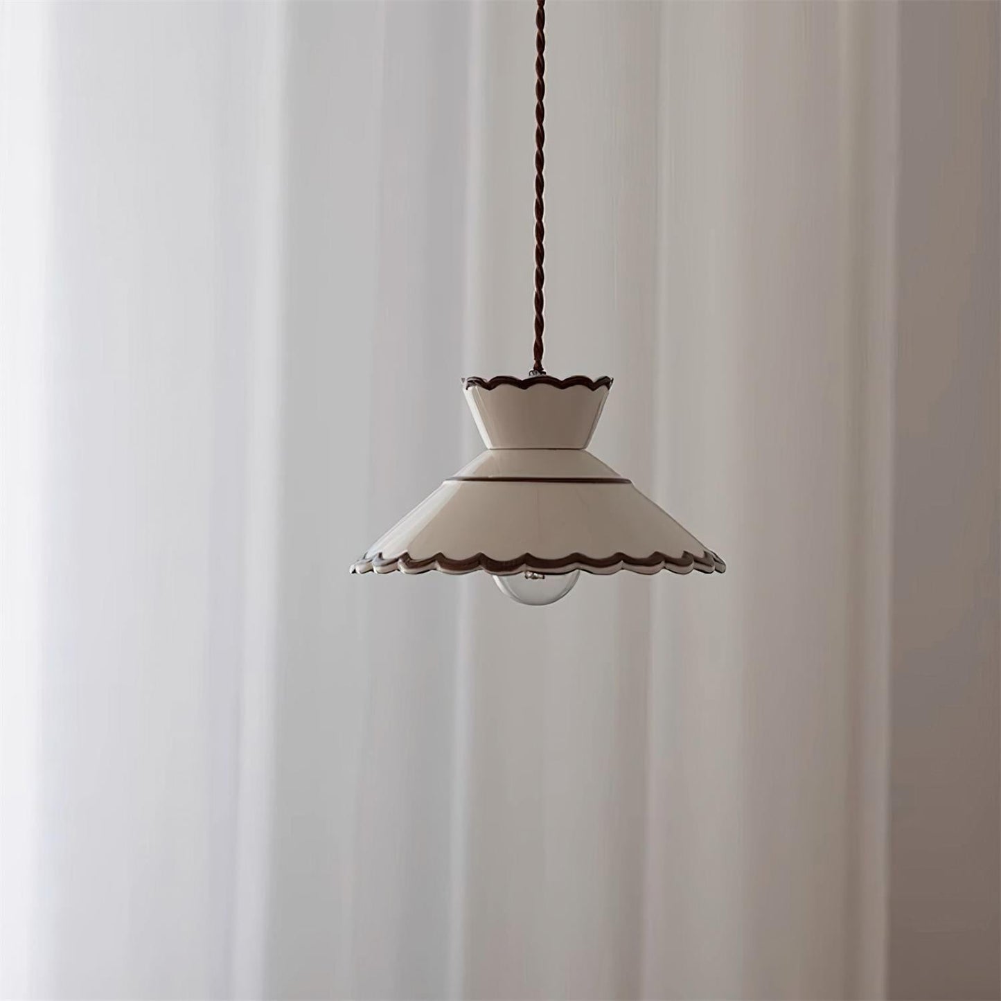 Ceramic Scallop Pendant Light
