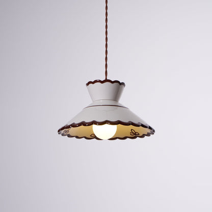 Ceramic Scallop Pendant Light