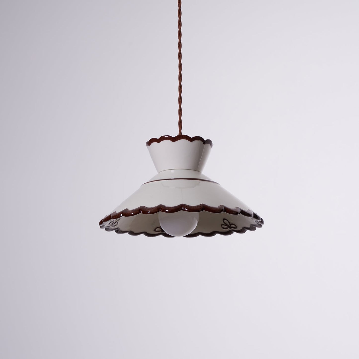 Ceramic Scallop Pendant Light