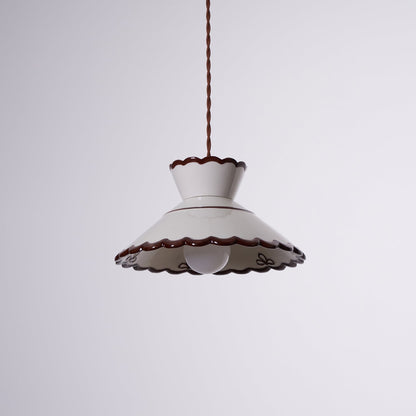 Ceramic Scallop Pendant Light