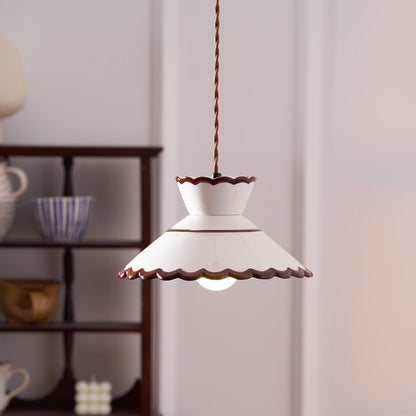 Ceramic Scallop Pendant Light